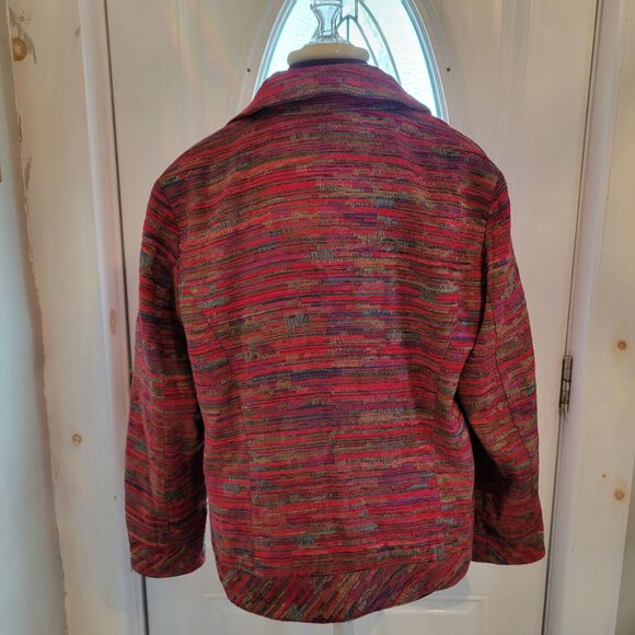 Coldwater Creek Womens Multicolor Tapestry Striped Jacket M - Picture 4 of 6